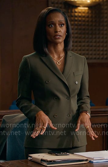 Olympia's olive green suit on Matlock