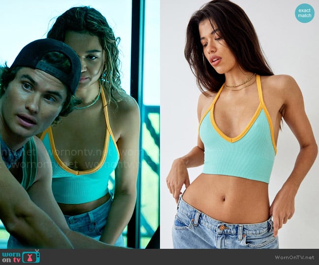 Out From Under at Urban Outfitters Andie Seamless Halter Top worn by Kiara Carrera (Madison Bailey) on Outer Banks