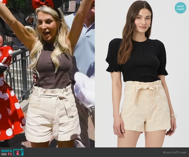 Paige Anessa Shorts in Blonde Sand worn by Joan Vassos on The Golden Bachelorette