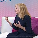 Patricia Clarkson’s wine red heel mules on Today