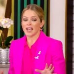 Sara’s pink blazer and shirt on The View