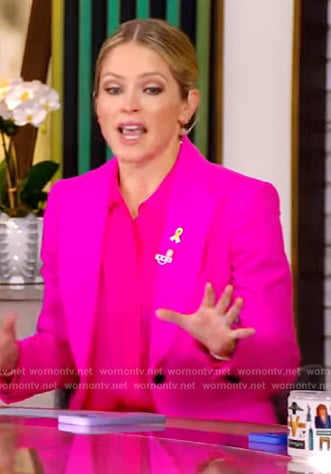 Sara's pink blazer and shirt on The View