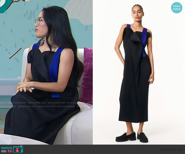 Issey Miyake Contrast Dress worn by Ali Wong on Today