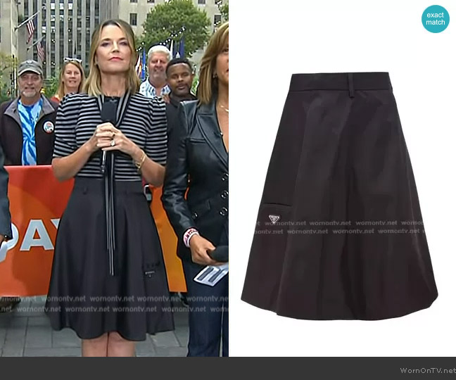 Prada Nylon Gabardine Skirt worn by Savannah Guthrie on Today