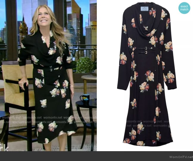 Prada Sable Dress worn by Rita Wilson on Live with Kelly and Mark