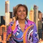 Robin’s abstract print shirt on Good Morning America
