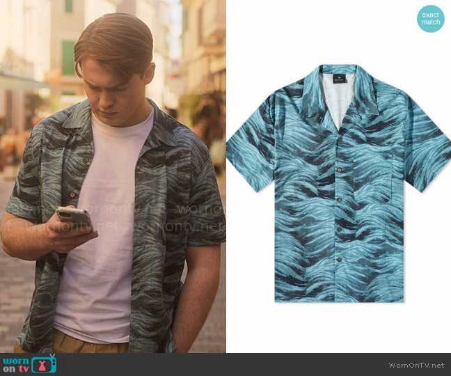 PS Paul Smith Storm Vacation Shirt worn by Nick Nelson (Kit Connor) on Heartstopper