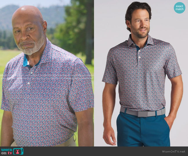 Puma Mattr Essex Golf Polo in Ocean Tropic worn by Richard Webber (James Pickens Jr.) on Greys Anatomy