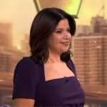 Ana’s purple square neck dress on The View