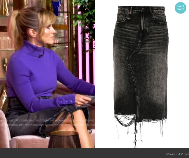 R13 Jesse skirt worn by Sara Haines on The View