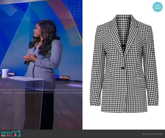 Rag & Bone Ames Gingham Blazer worn by Morgan Norwood on Good Morning America