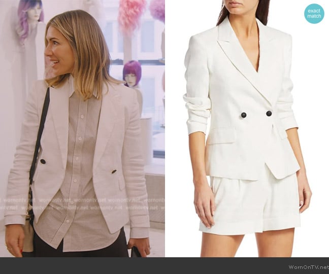 Rag and Bone Fletcher Linen-Blend Blazer worn by Erin Lichy on The Real Housewives of New York City