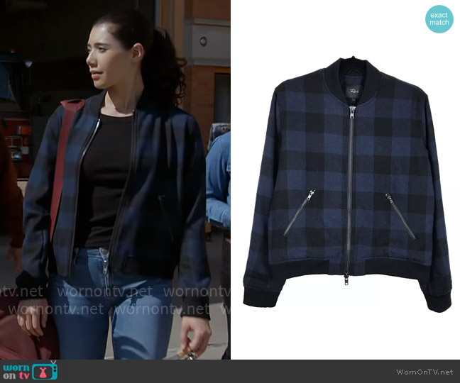 Rails Bolton Jacket worn by Violet Mikami (Hanako Greensmith) on Chicago Fire