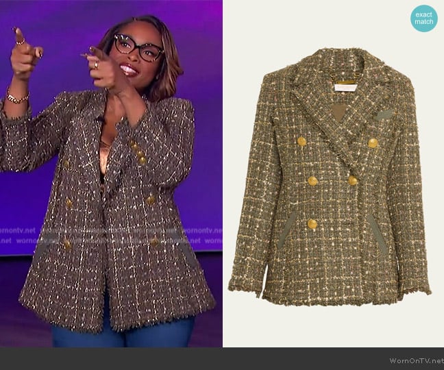 Jennifer’s tweed blazer on The Jennifer Hudson Show