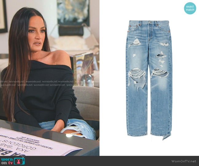 Re/Done Loose-fit Ripped Jeans worn by Lisa Barlow on The Real Housewives of Salt Lake City