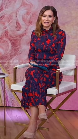 Rebecca’s beige platform pumps on Good Morning America