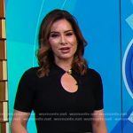 Rebecca’s black keyhole top on Good Morning America