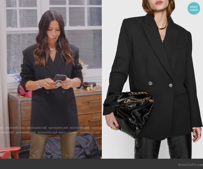 Rebecca Minkoff Nilli Oversize Double Breasted Blazer worn by Rebecca Minkoff on The Real Housewives of New York City