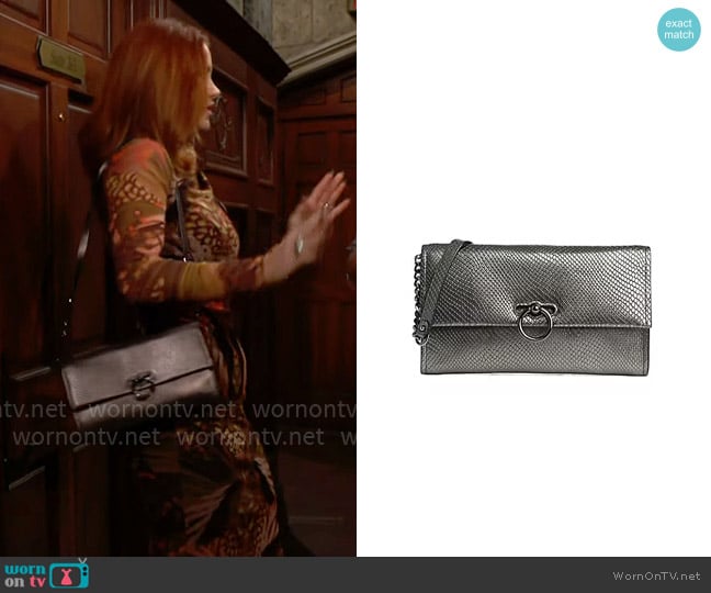 Rebecca Minkoff Jean Clutch worn by Sally Spectra (Courtney Hope) on The Young and the Restless