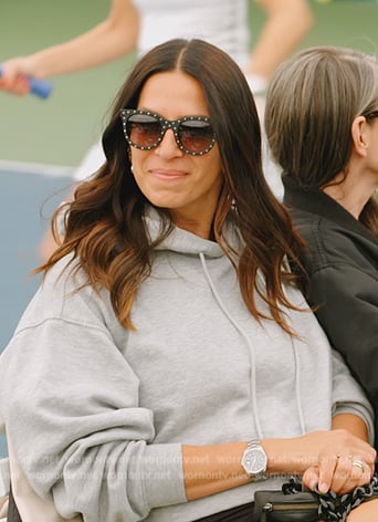 Rebecca's gray cropped hoodie on The Real Housewives of New York City