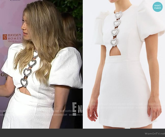 Rebecca Vallance Alicia mini dress worn by Nikki Novak on E! News