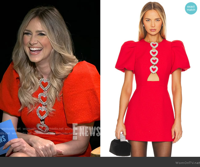 Rebecca Vallance Chiara Mini Dress worn by Nikki Novak on E! News