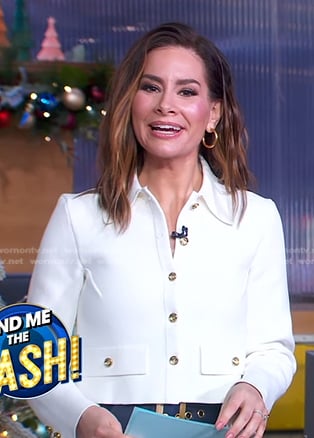 Rebecca's white jacket on Good Morning America