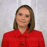 Elizabeth’s red tweed jacket on Good Morning America