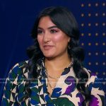 Reena’s mixed print wrap dress on Good Morning America