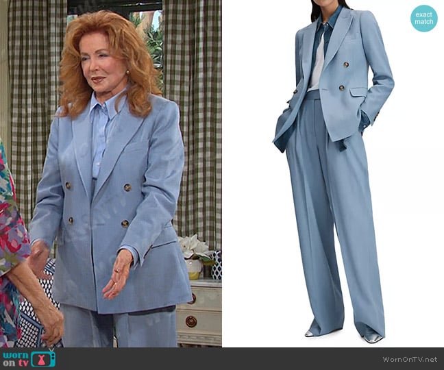 Reiss June Double-Breasted Blazer and Pants worn by Maggie Horton (Suzanne Rogers) on Days of our Lives