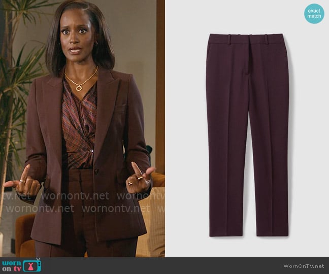 Olympia’s burgundy pants on Matlock