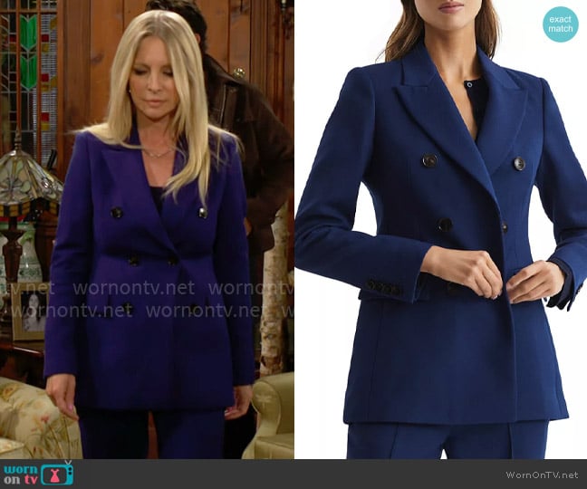 Reiss Kali Blazer worn by Christine Blair Williams (Lauralee Bell) on The Young and the Restless