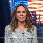 Rhiannon’s grey tweed jacket on Good Morning America