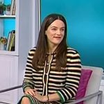 Riley Keough’s striped cardigan and dress on Today