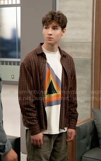 Rocco's triangle graphic t-shirt on General Hospital