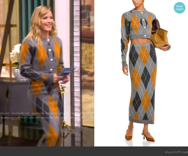 Ronny Kobo Abeje Cropped Cardigan worn by Sara Haines on The View