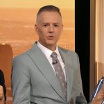 Ross Mathews’ light blue blazer and pants on The Drew Barrymore Show