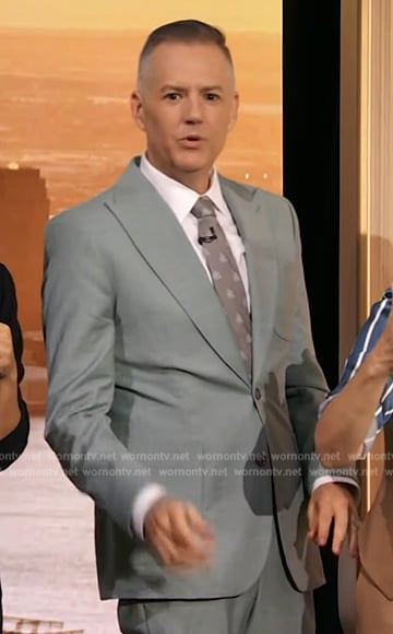 Ross Mathews' light blue blazer and pants on The Drew Barrymore Show