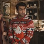 Rudy’s ugly Christmas sweater on Only Murders in the Building