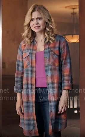 Sam's long plaid shirt on Ghosts