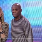 Samuel L. Jackson’s brown striped sweater on Good Morning America