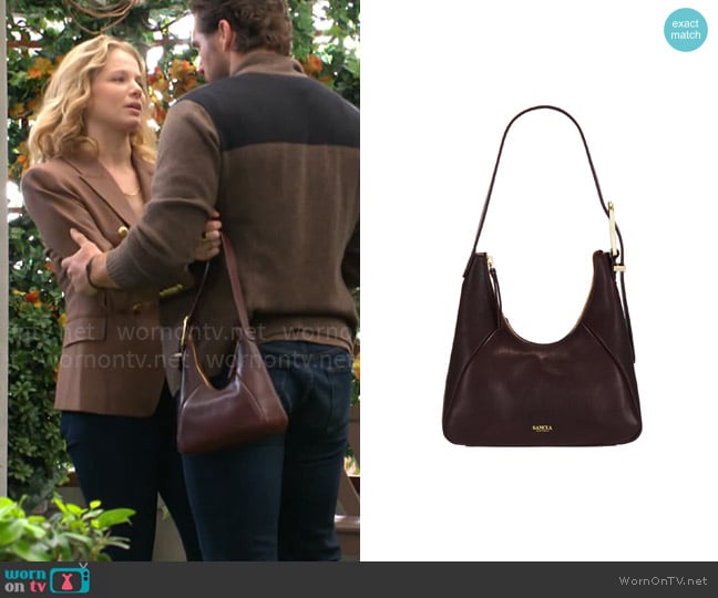 Sancia The Istria Bag in Espresso worn by Summer Newman (Allison Lanier) on The Young and the Restless