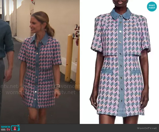 Sandro Amadora Dress worn by Natalie Morales on CBS Mornings