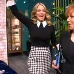 Sara’s houndstooth skirt and polo sweater on The View