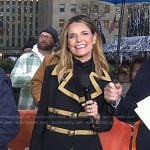 Savannah’s black military coat on Today