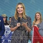 Savannah’s paisley puff sleeve dress on Today