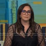 Savannah’s black polka dot sheer blouse on NBC News