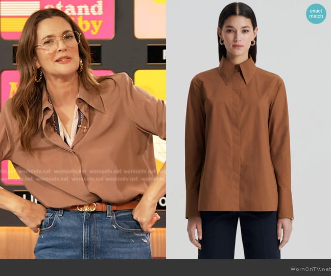 Scanlan Theodore Parachute Tailored Shirt worn by Drew Barrymore on The Drew Barrymore Show