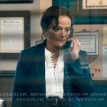 Selena's white button down blouse on High Potential