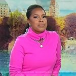 Sheinelle’s pink turtlneck sweater on Today